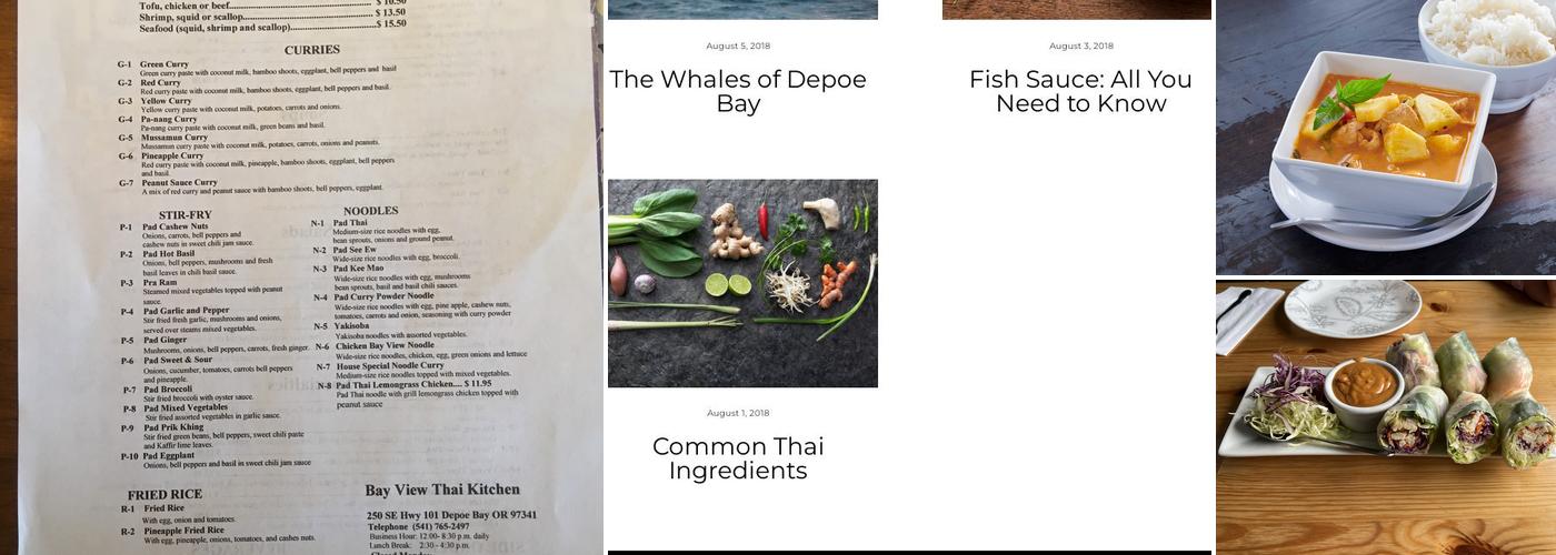 Bay View Thai Kitchen Menu