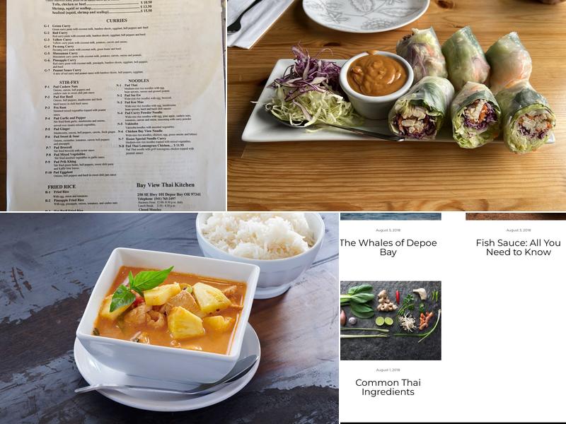 Bay View Thai Kitchen Menu