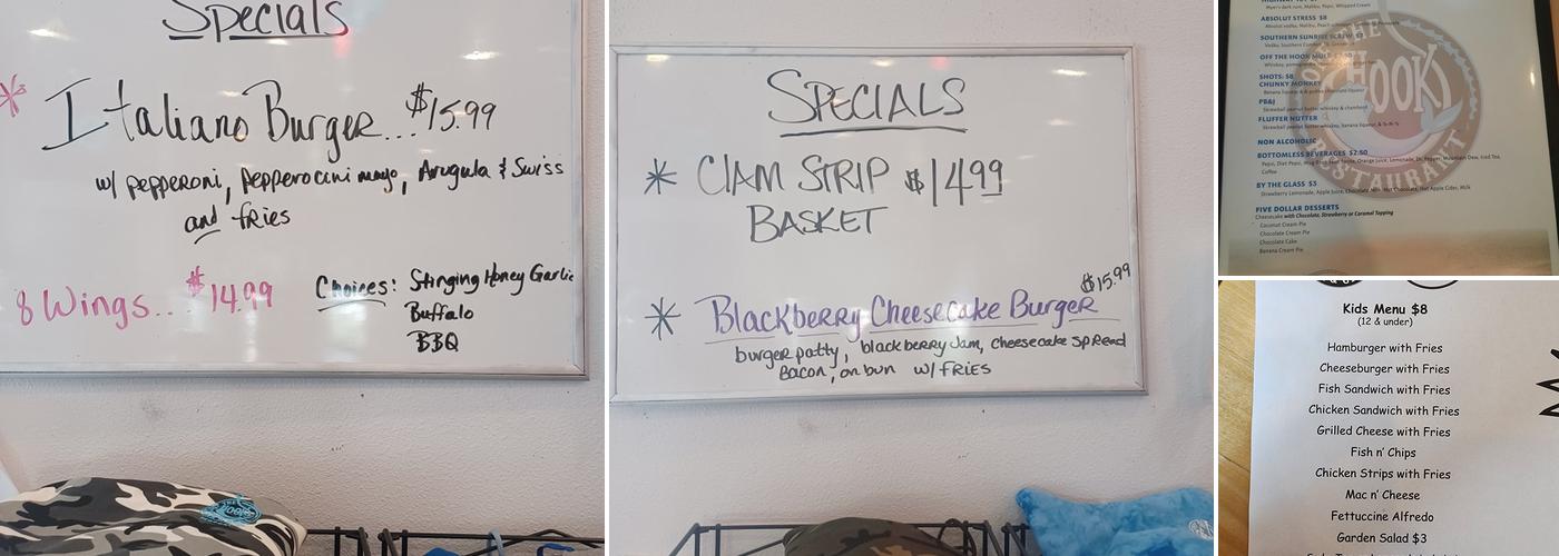 Off The Hook Bar & Grill Menu