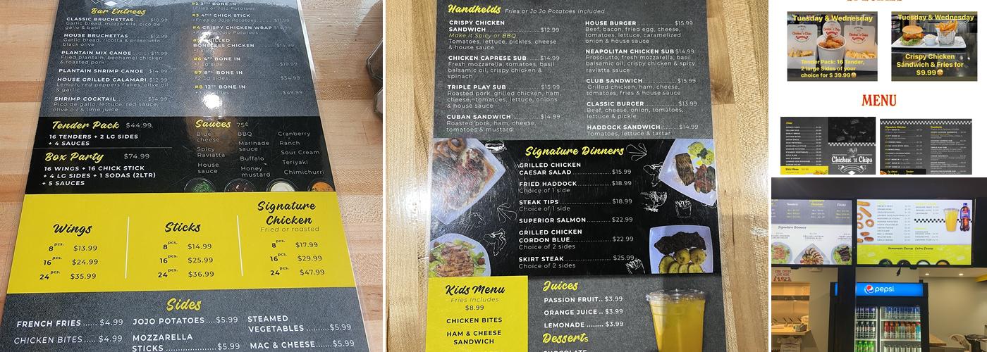 Chicken N Chips Menu