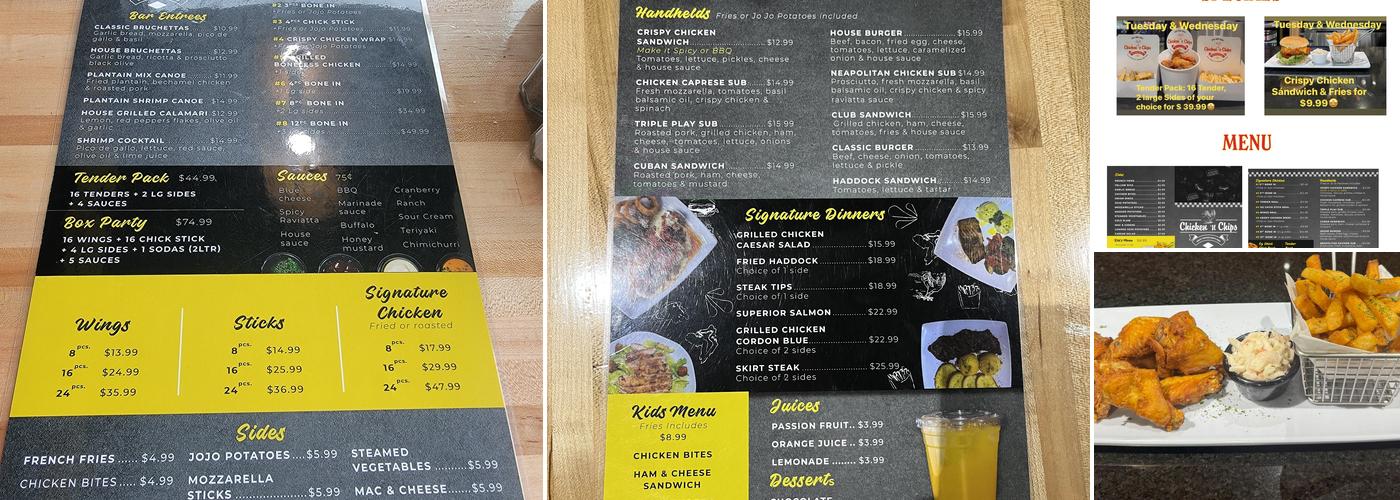 Chicken N Chips Menu