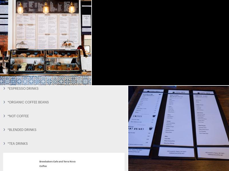 Terra Nova Coffee Roasters Menu