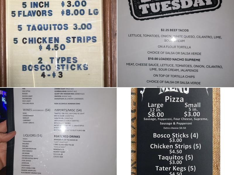 Miracle’s Neighborhood Bar Menu