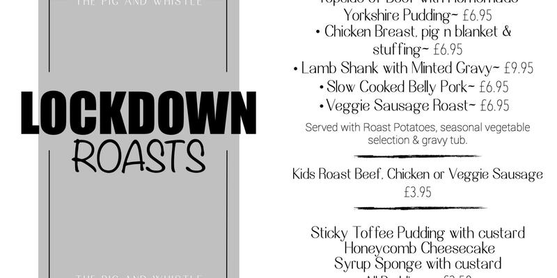 The Pig & Whistle Menu