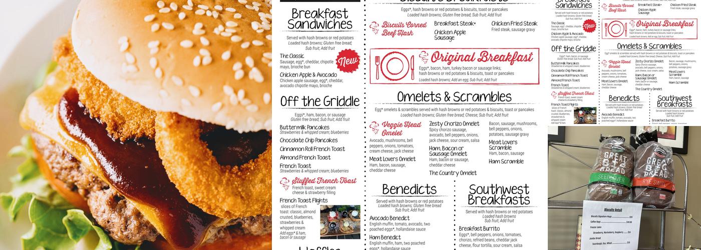 Biscuits Cafe Scholls Ferry Menu