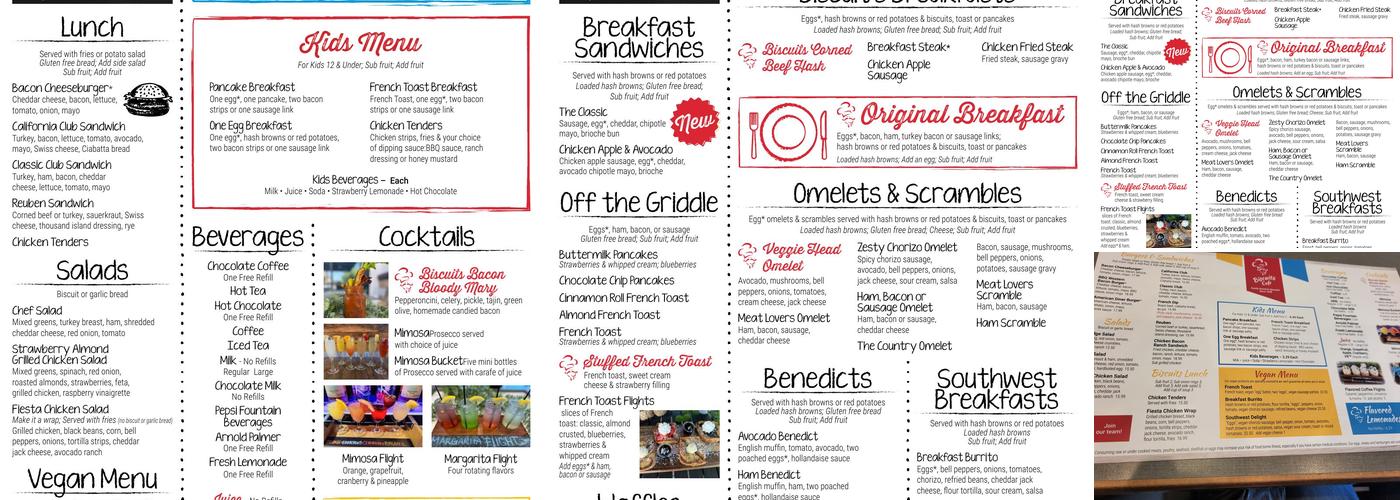 Biscuits Cafe Menu