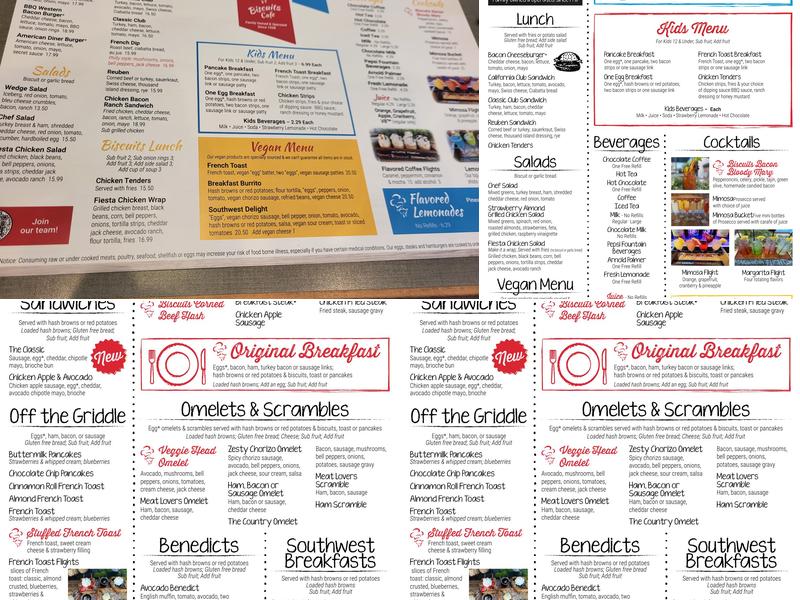 Biscuits Cafe Menu
