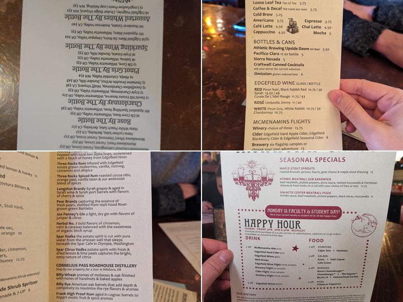 McMenamins Ironwork Grill Menu