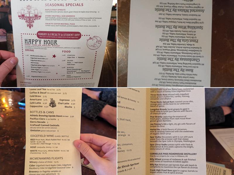 McMenamins Ironwork Grill Menu