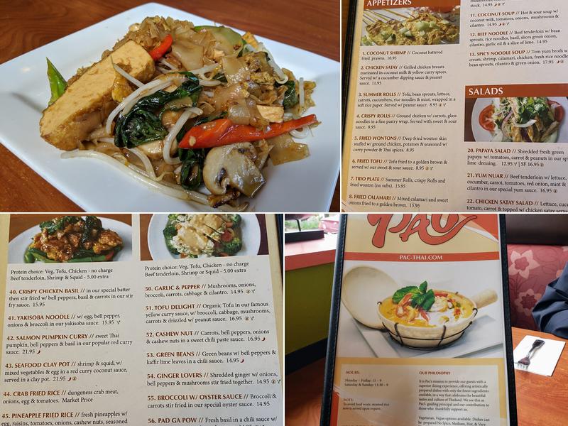Pac Thai Menu
