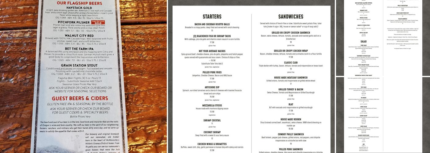 Grain Station Brew Works Menu