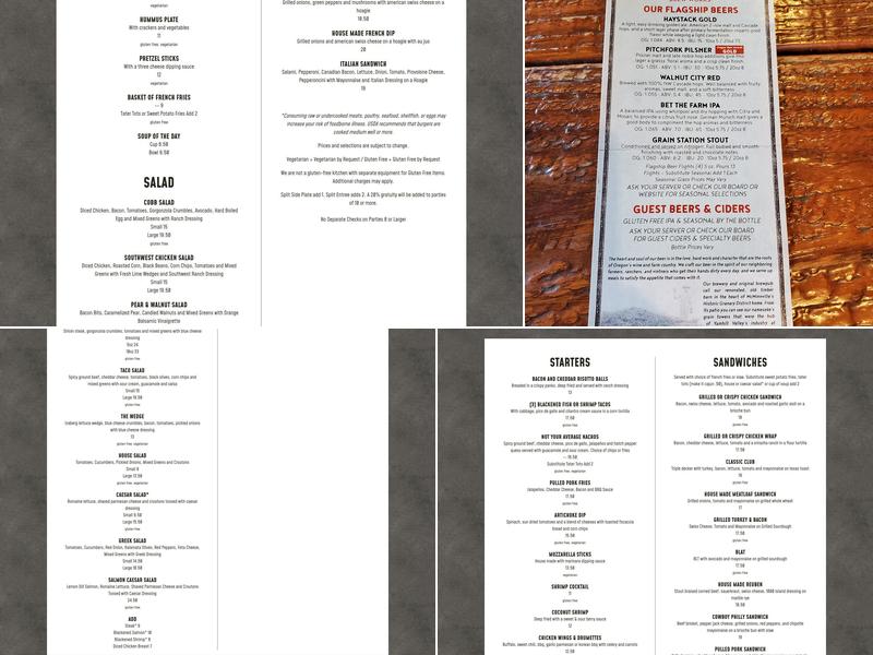 Grain Station Brew Works Menu