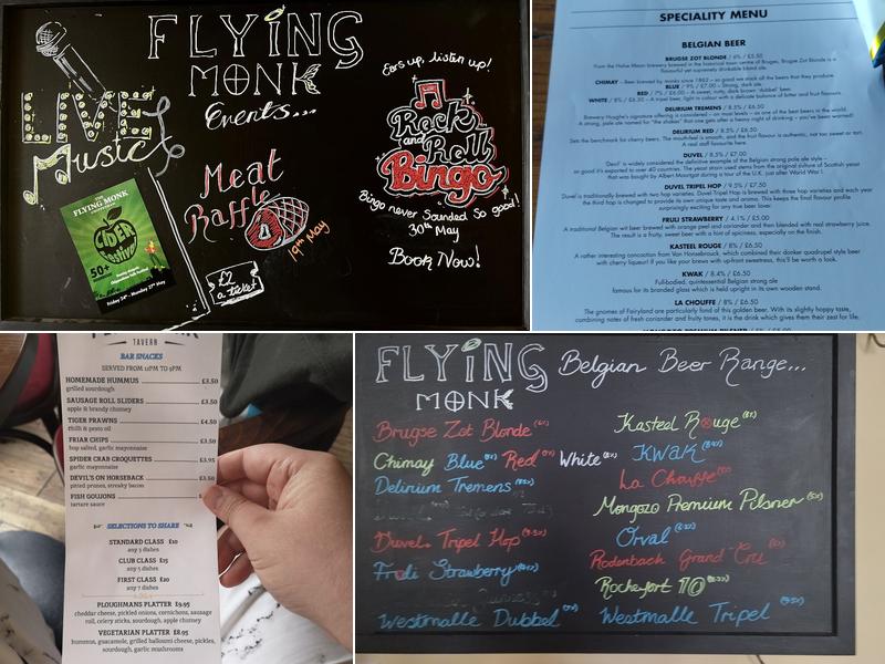The Flying Monk Menu