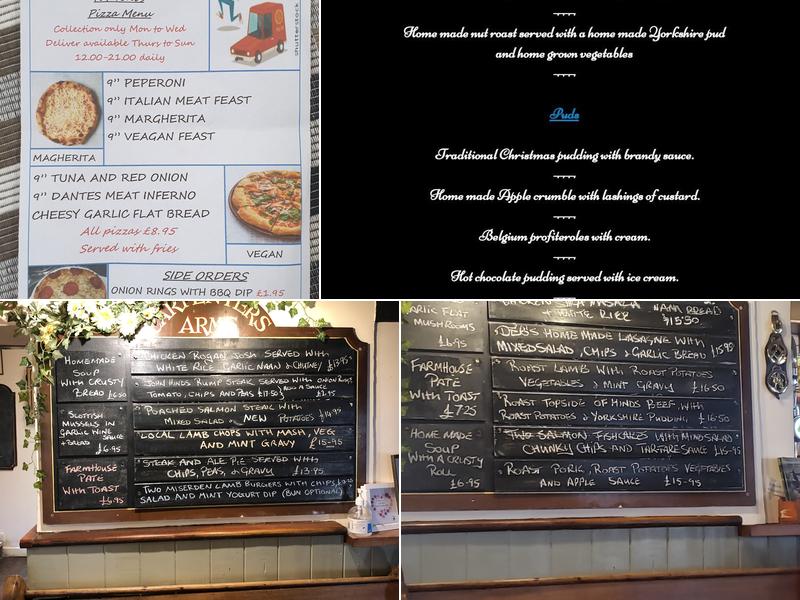 The Carpenters Arms, Miserden Menu