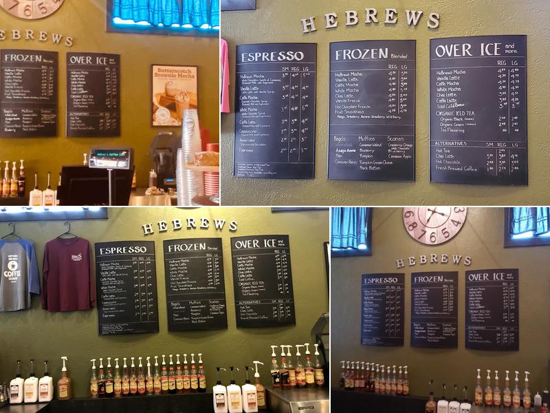 HeBrews Coffee Company Menu