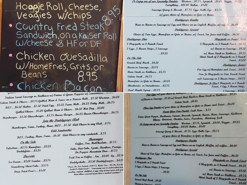 Tumble Inn Diner Menu