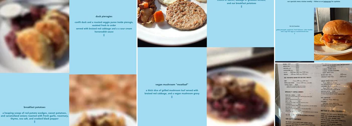 Lucky's Coffee Garage Menu