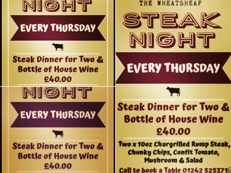 The Wheatsheaf Menu