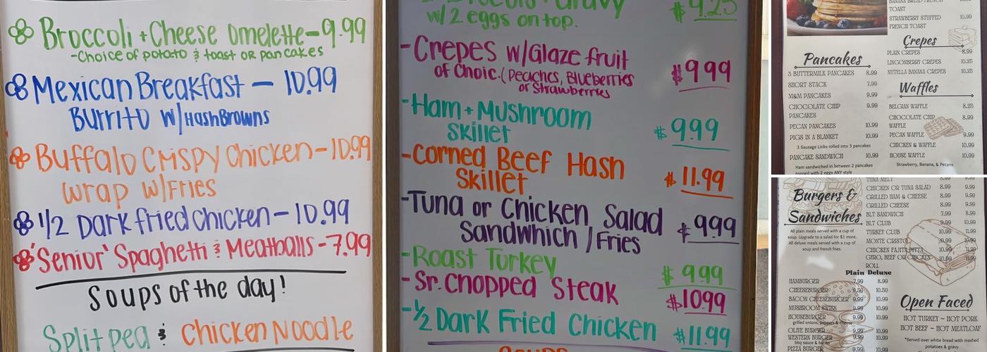 Somonauk Pancake House Menu