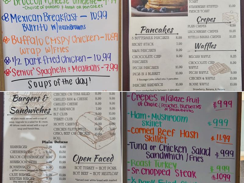 Somonauk Pancake House Menu