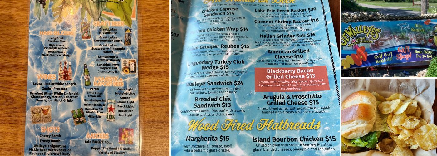 J.F. Walleye's Menu