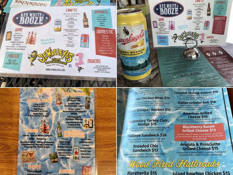 J.F. Walleye's Menu