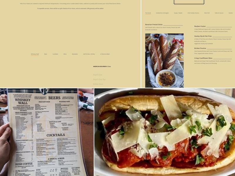 Hooligans Irish Pub Menu