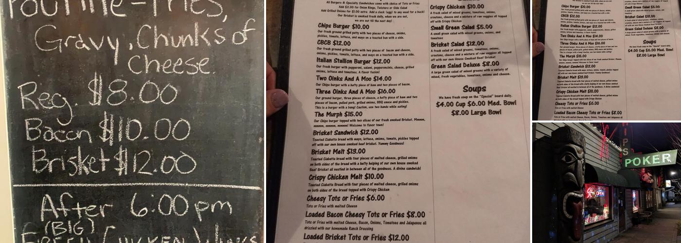 Chips Bar & Grill Menu