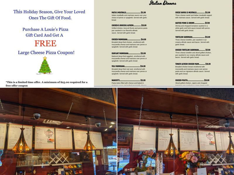 Louie's Pizza & Italian Grille Menu