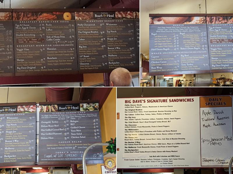 Big Dave's Bagels & Deli Menu