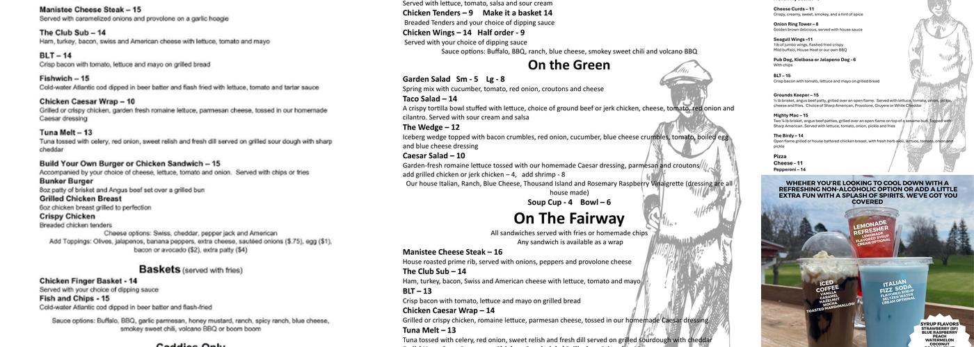 Knickers Restaurant & Pub Menu