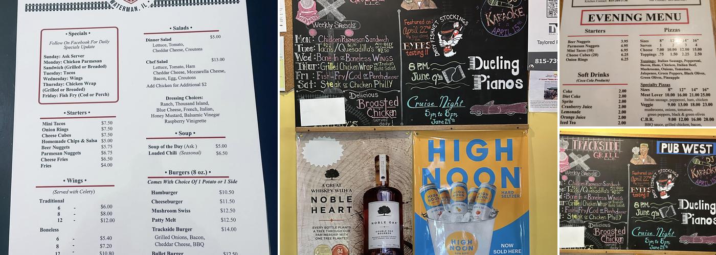 Pub West Menu