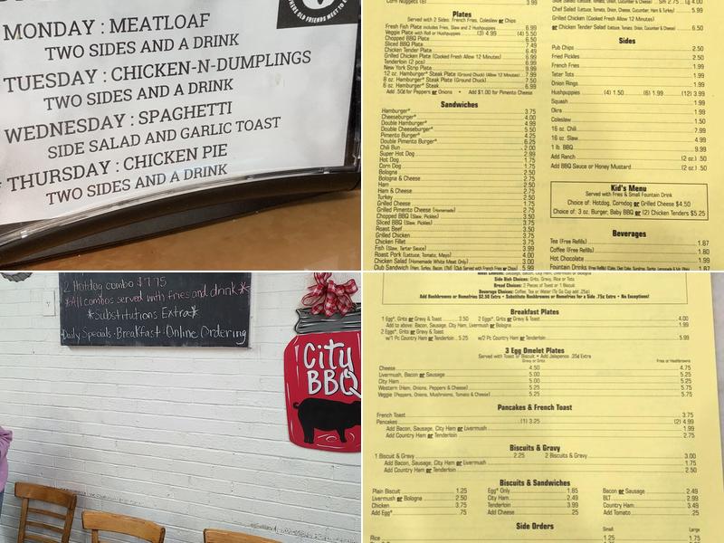 City BBQ Menu
