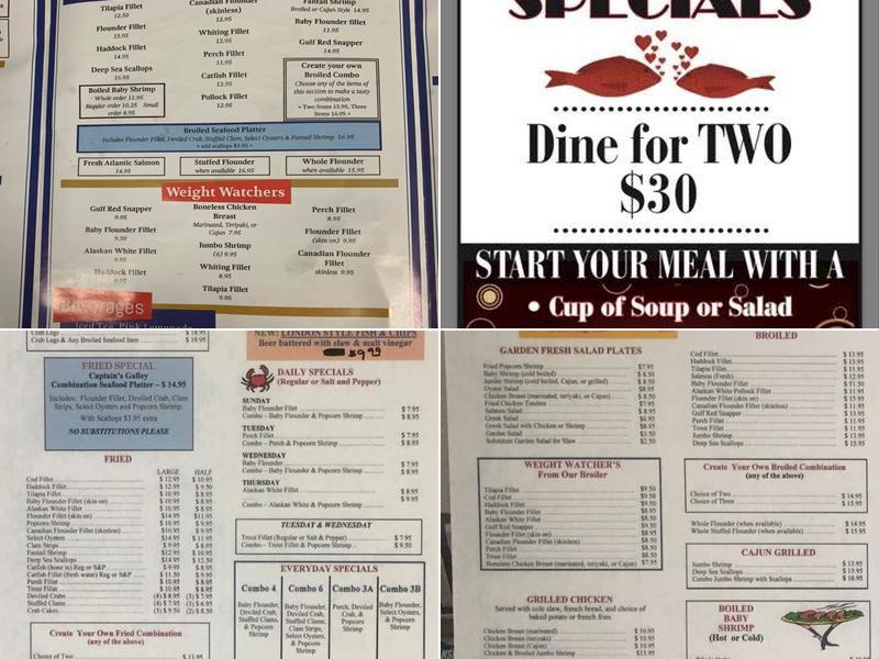 Captain's Galley Seafood Menu