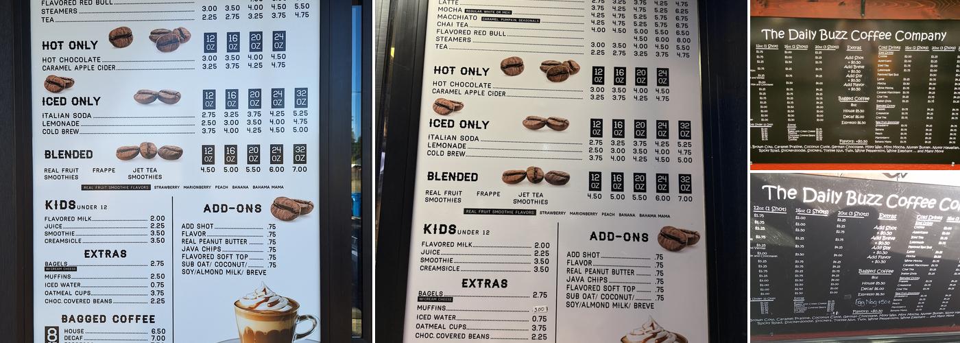 Daily Buzz Menu