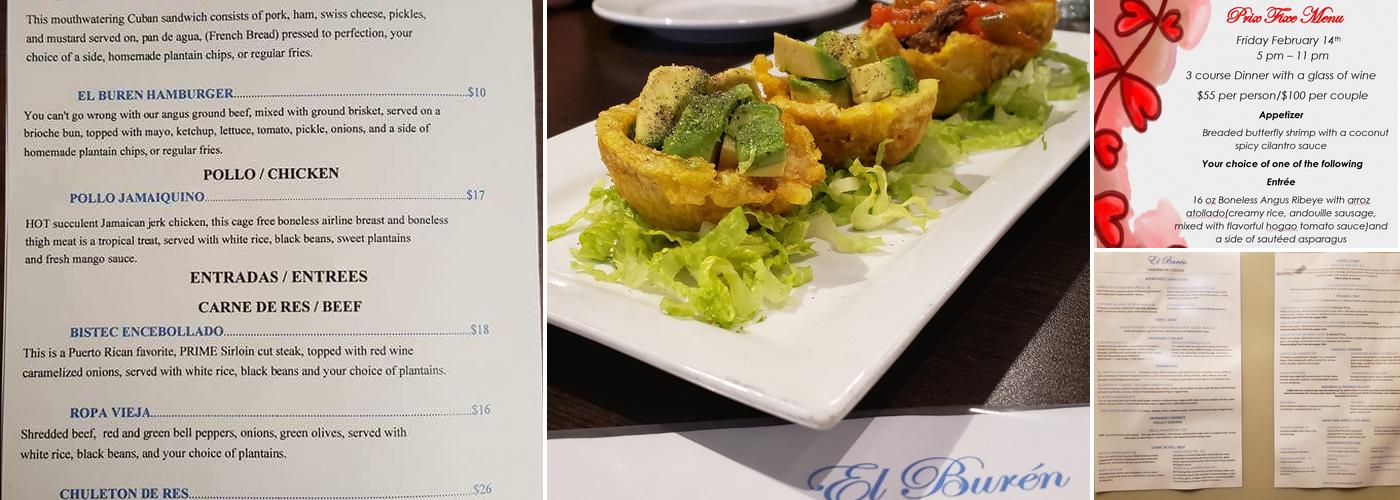El Buren Caribbean Cuisine Menu
