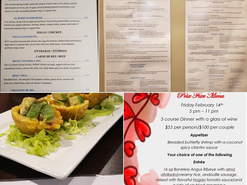 El Buren Caribbean Cuisine Menu