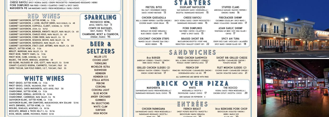 Hemingway's Cafe Menu