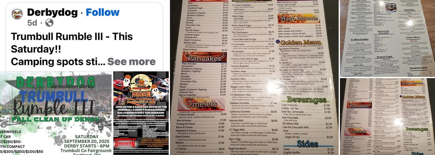 C's Waffles Boardman Menu