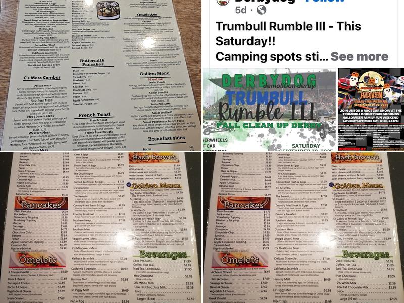 C's Waffles Boardman Menu