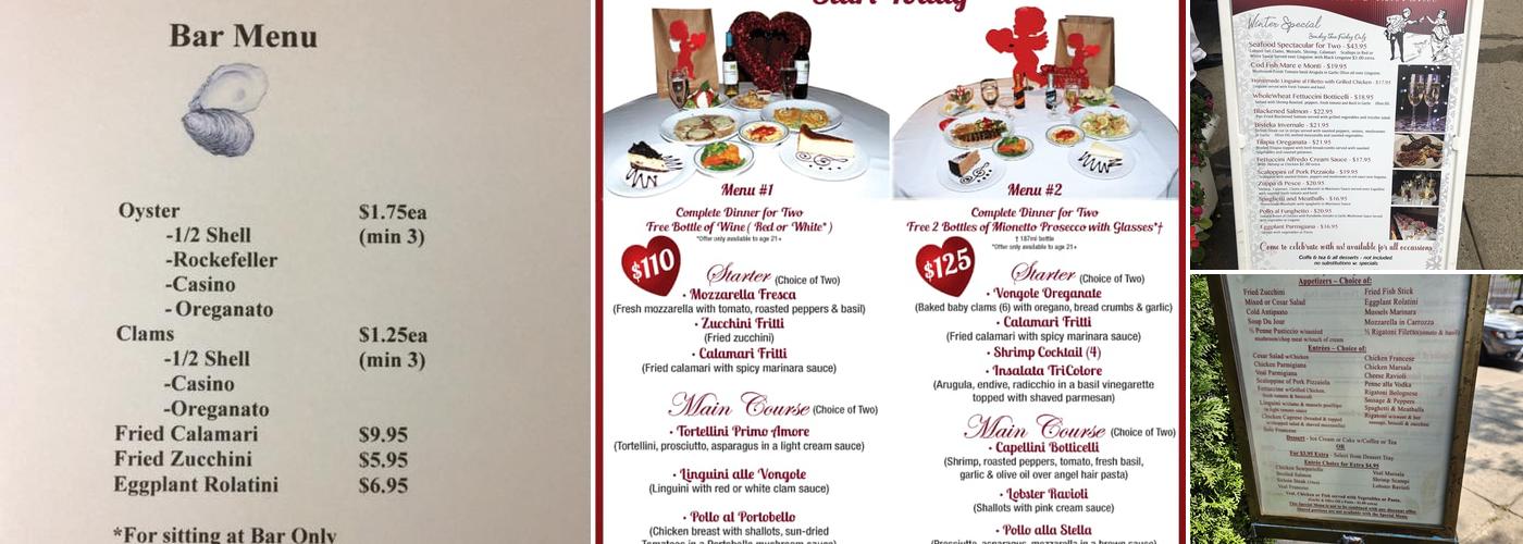 Primo Amore Menu