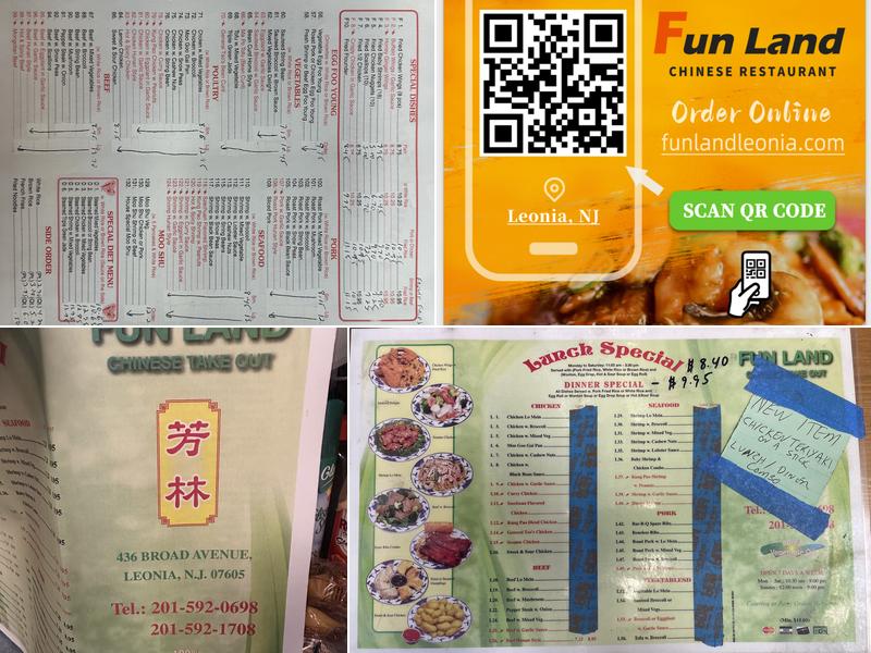 Funland Chinese Menu