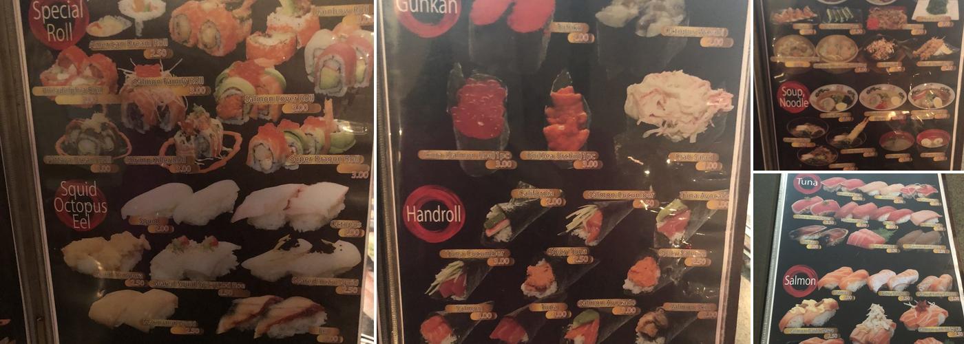 East Japanese Restaurant Menu