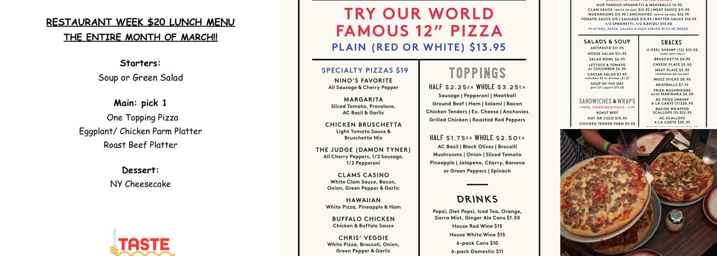 Tony's Baltimore Grill Menu