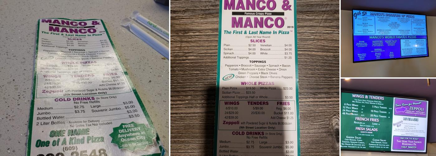 Manco & Manco Pizza - 9th Street Menu