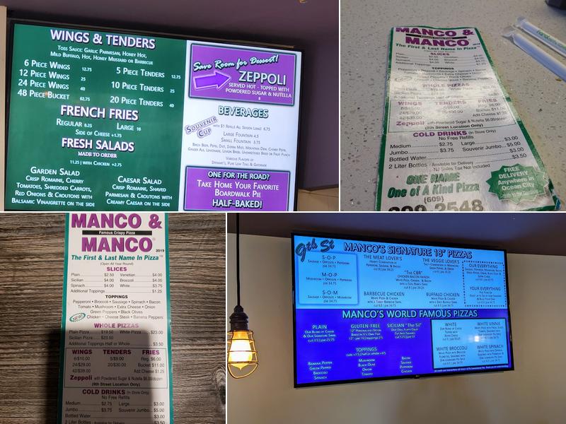 Manco & Manco Pizza - 9th Street Menu