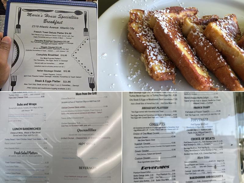 Maria's Luncheonette Menu