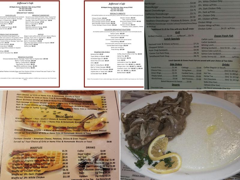 Jefferson's Cafe Menu