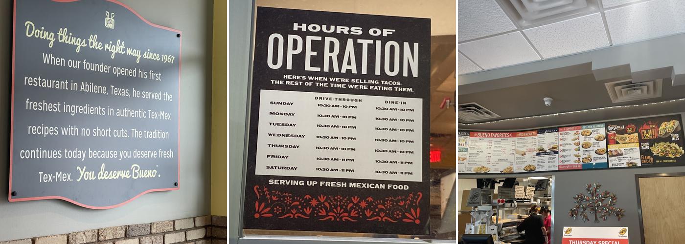 Taco Bueno Menu