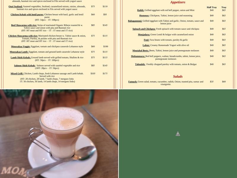 Uncle Momo Menu